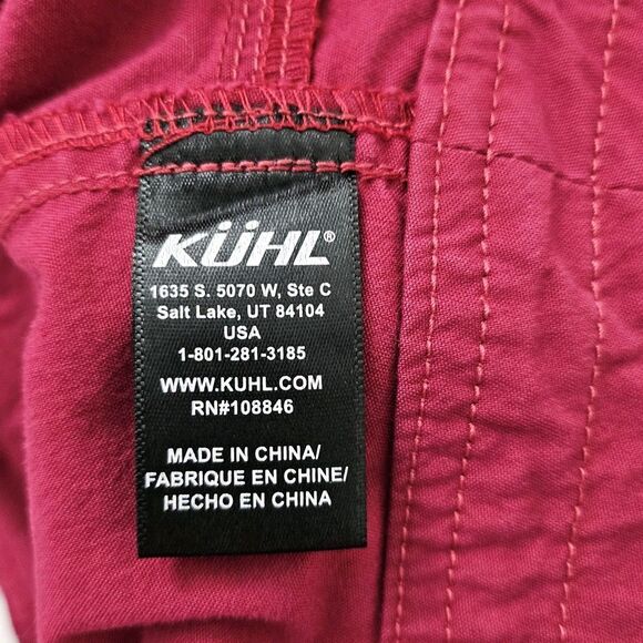 KUHL Splash 11" Cargo Shorts Women 12 Scarlet Red Utility Stretch Hiking Outdoor - Picture 3 of 10